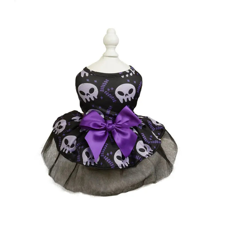 Halloween Dog Costume Cape – Skull & Colorful Pet Outfit | Spooky Dog Clothes for Small to Large Dogs CJ