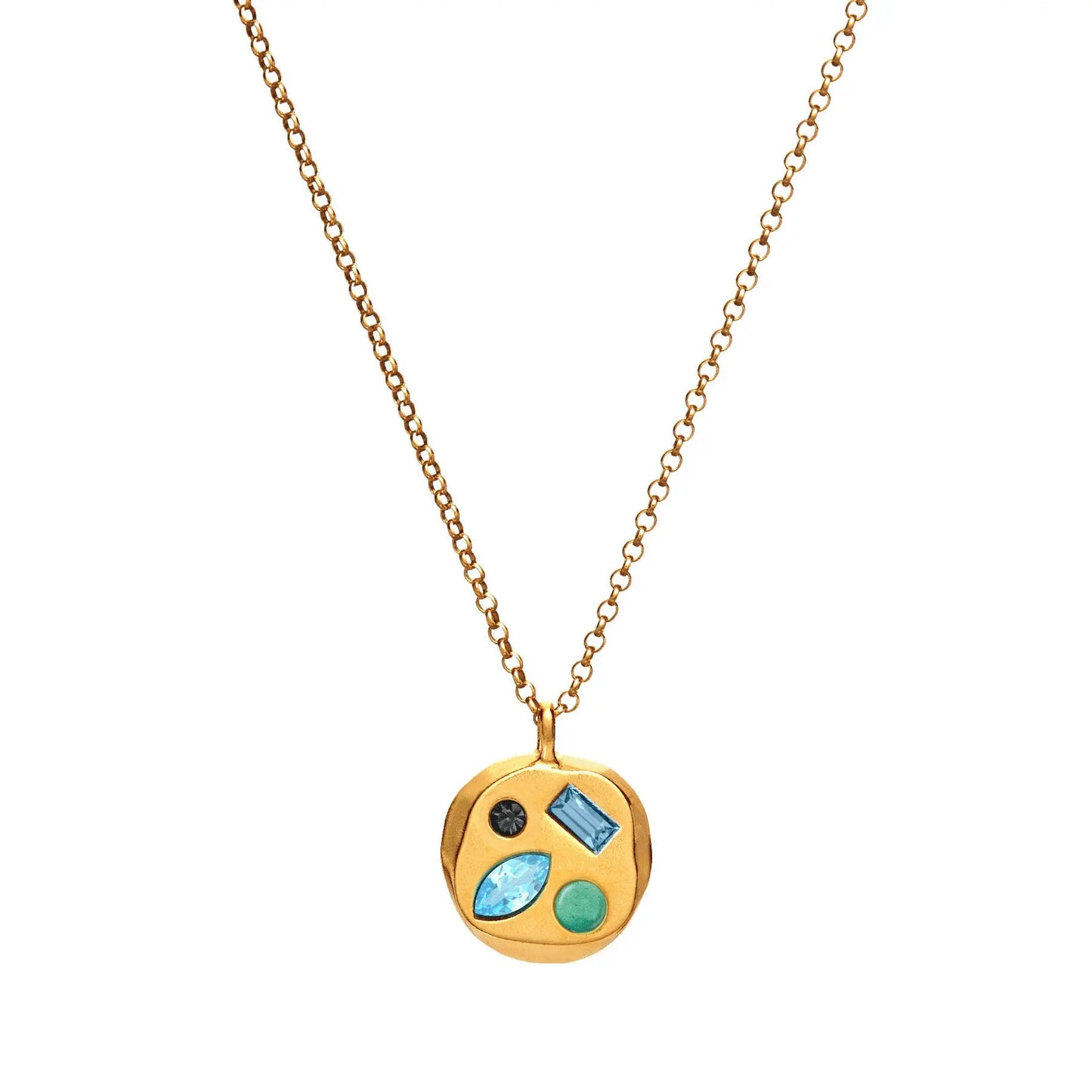 Birthstone Mom Necklace – Colorful Zircon Pendant Titanium Steel Gift for Mother CJ