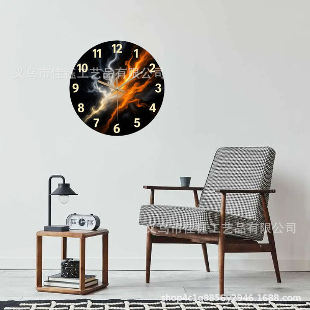 European Style Wooden Wall Clock Creative Vintage Wall-Mounted Clock | Rustic Living Room & Bedroom Home Decor TED