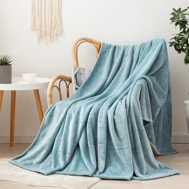 Thickened Soft Coral Fleece Blanket for Home and Gifts TED