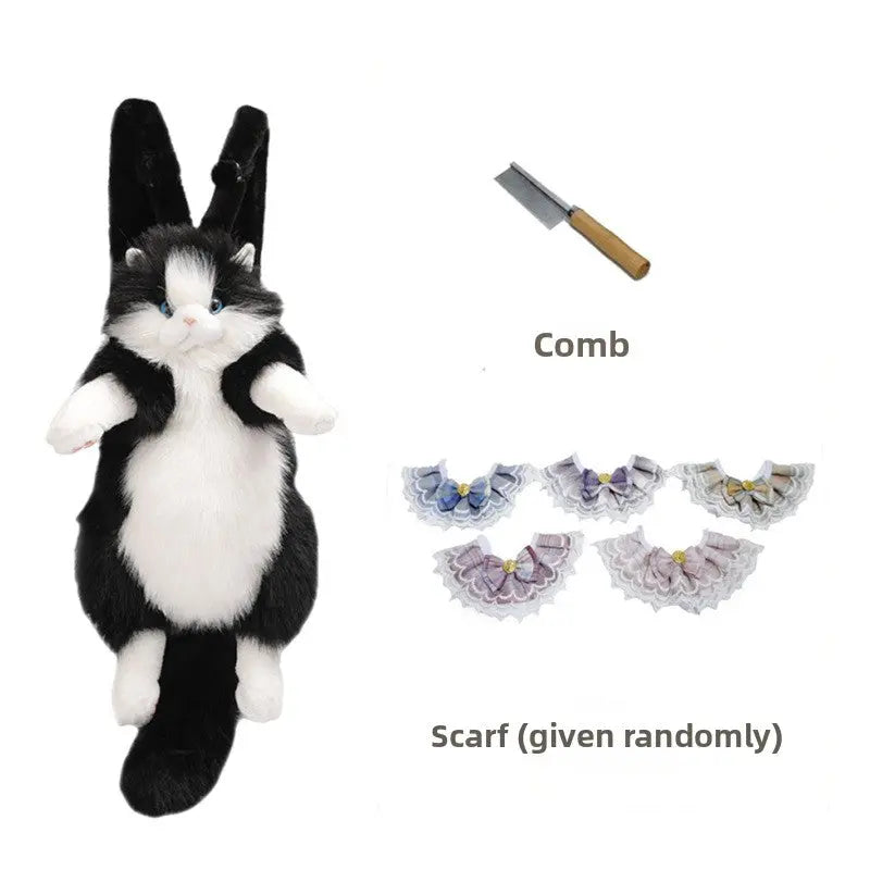 Cute Plush Animal Backpack Cat & Dog Soft School Bag | Kawaii Mini Backpack for Kids & Gifts TED