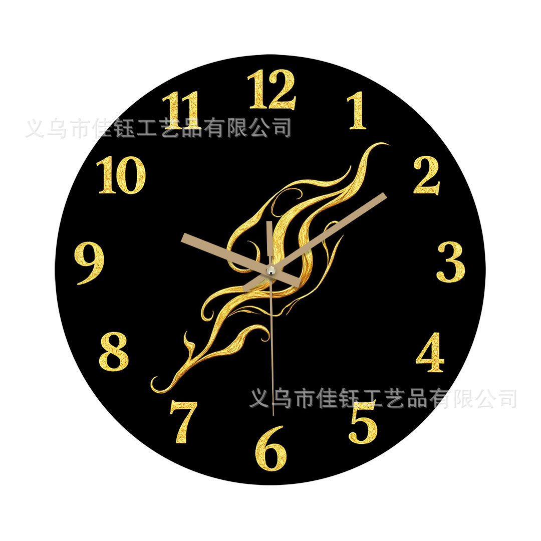 European Style Wooden Wall Clock Creative Vintage Wall-Mounted Clock | Rustic Living Room & Bedroom Home Decor TED
