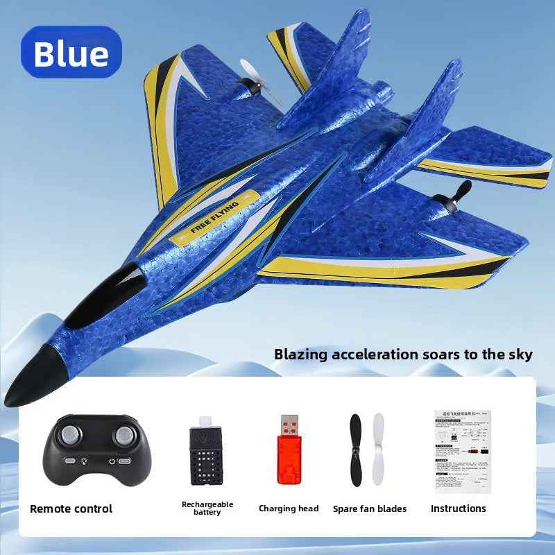 Remote Control Foam Aircraft  Lightweight RC Plane with LED Lights (4-Channel)