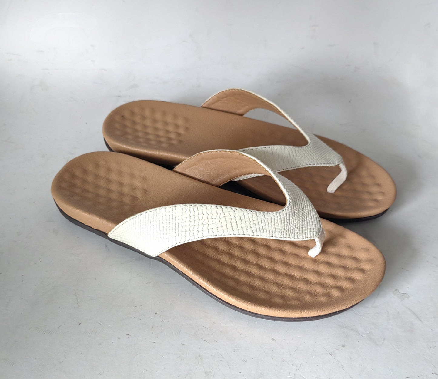 Womens Bohemian Flat Sandals - Herringbone Soft Sole Slip-On Beach Sandals | Non-Slip Casual Summer Shoes TED