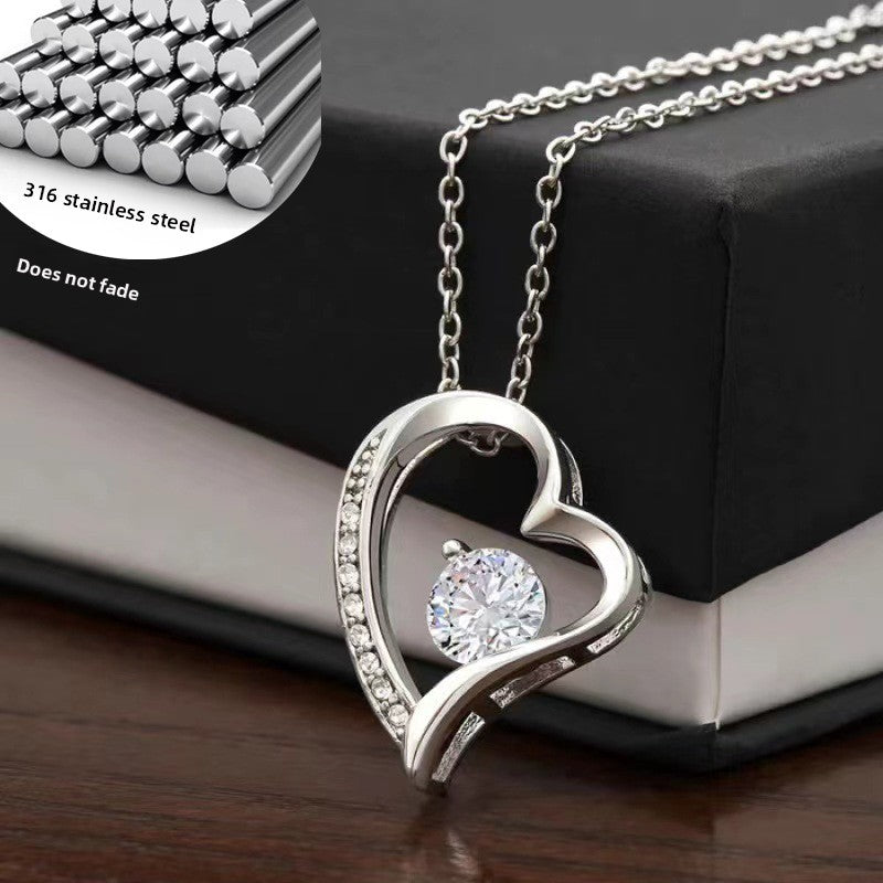 Heart Pendant Necklace Women- Titanium Steel Love Necklace for Women | Free Shipping