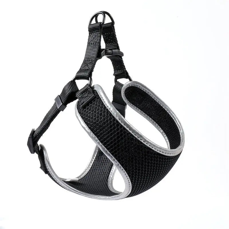 Pet Dog Vest Harness & Leash Set – Adjustable Soft Walking Harness for Small Dogs & Cats | Comfortable No-Pull Pet Vest CJ