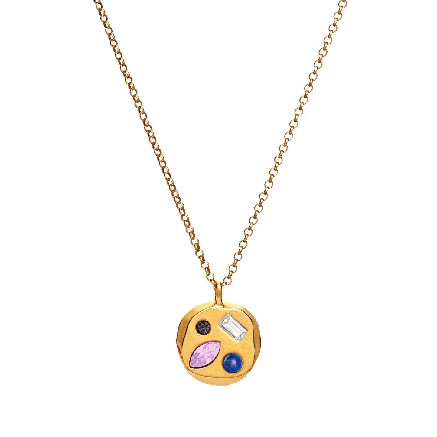 Birthstone Mom Necklace – Colorful Zircon Pendant Titanium Steel Gift for Mother CJ