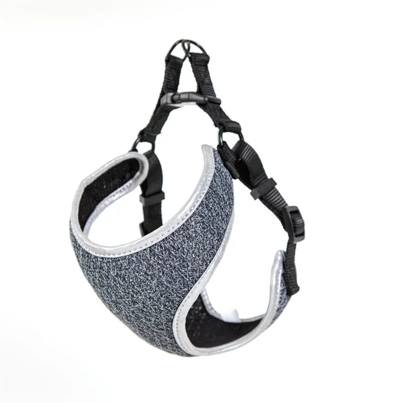 Pet Dog Vest Harness & Leash Set – Adjustable Soft Walking Harness for Small Dogs & Cats | Comfortable No-Pull Pet Vest CJ