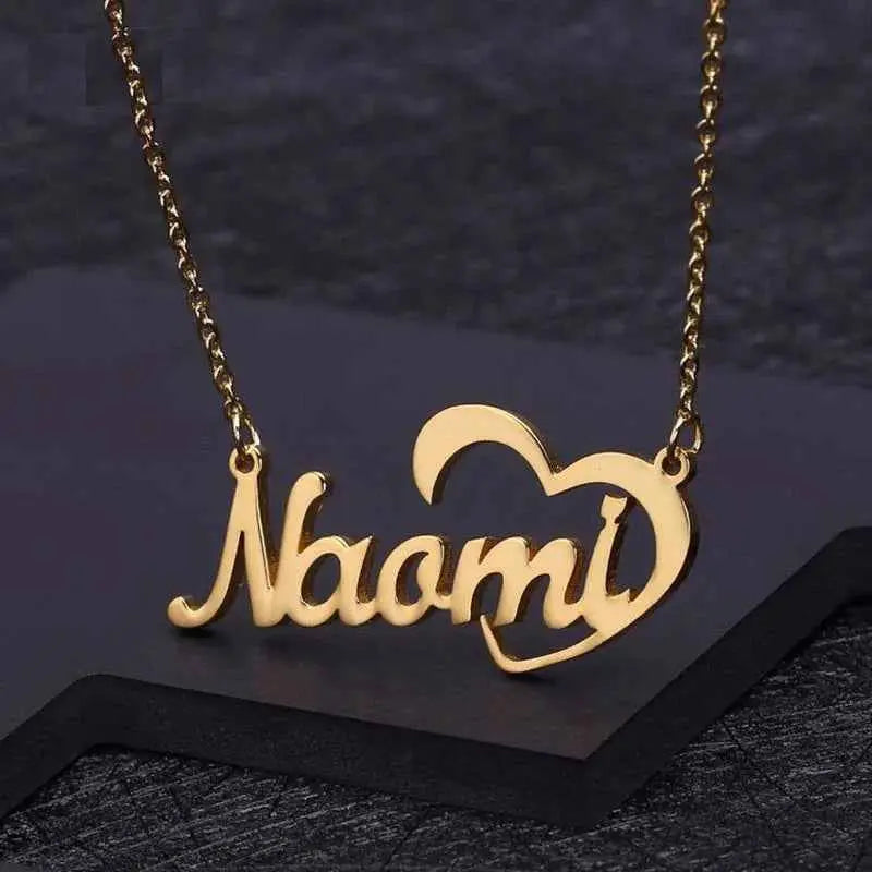 Custom Name Necklace Personalized Heart Mom Gift