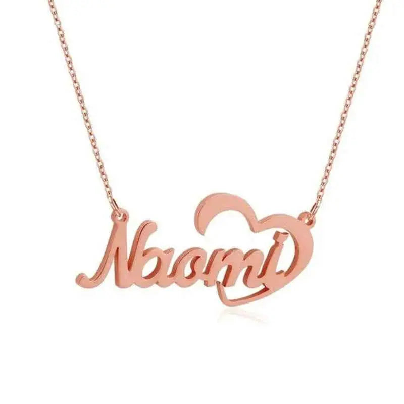 Custom Name Necklace Personalized Heart Mom Gift