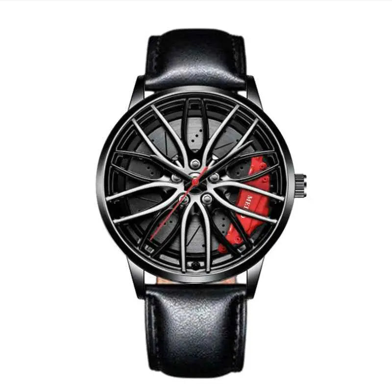 Mens Quartz Watch Slim Analog Wristwatch with Leather or Stainless Steel Strap