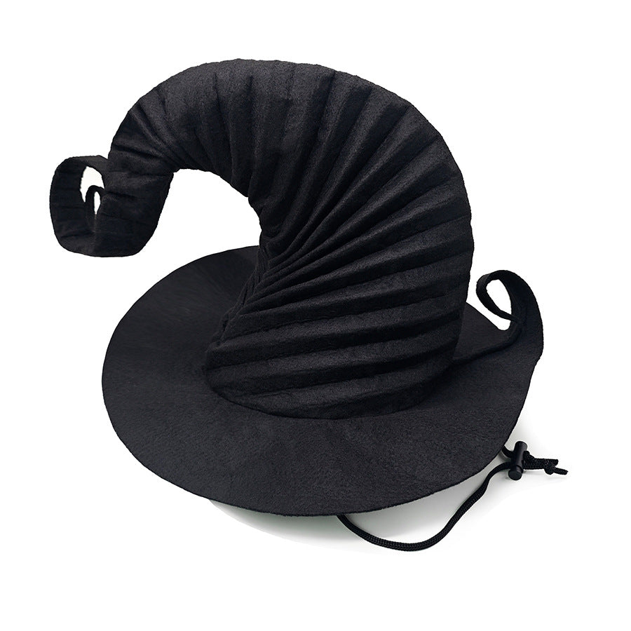 Halloween Witch Hat - Classic Black Wizard Costume Hat with Windproof Strap | Cosplay & Party Accessory TED