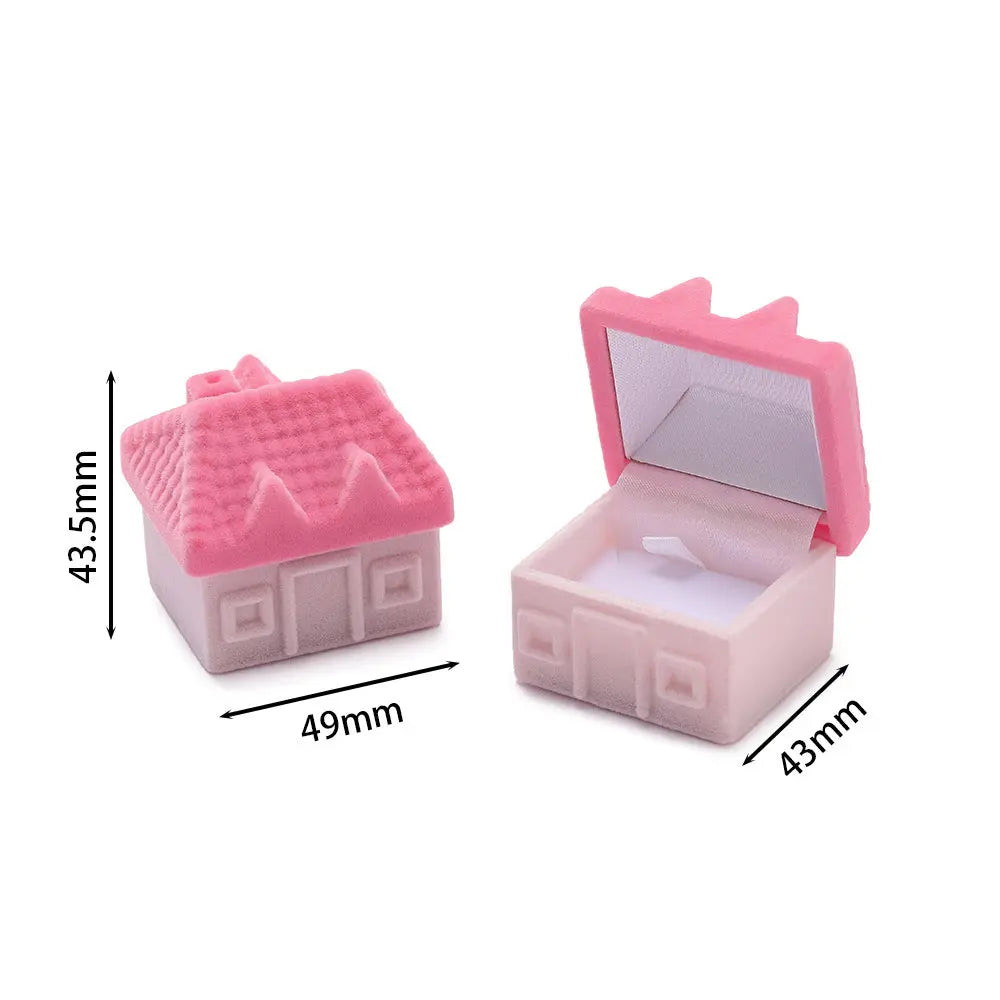 Cute Cartoon Jewelry Box- Plush Flip-Top Ring & Necklace Gift Case | Portable Mini Organizer - EverCharm Gifts