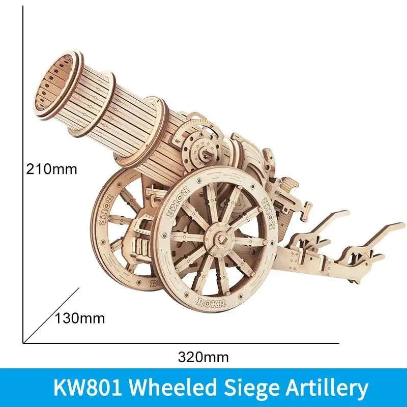 ROKR Siege Heavy Ballista 3D Wooden Puzzle – DIY Military Model Kit (142 Pieces)