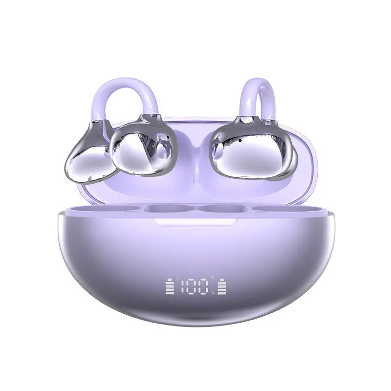 Bluetooth 5.4 Wireless Earbuds Ear Clip Headphones with Dual Device Connection TED