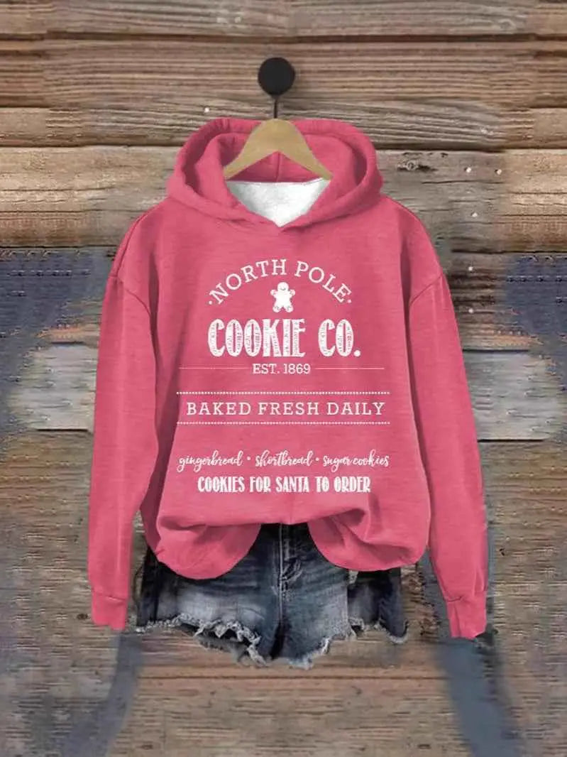 3D Christmas Hoodie - Festive Printed Pullover Sweatshirt Loose Fit Winter Hoodie