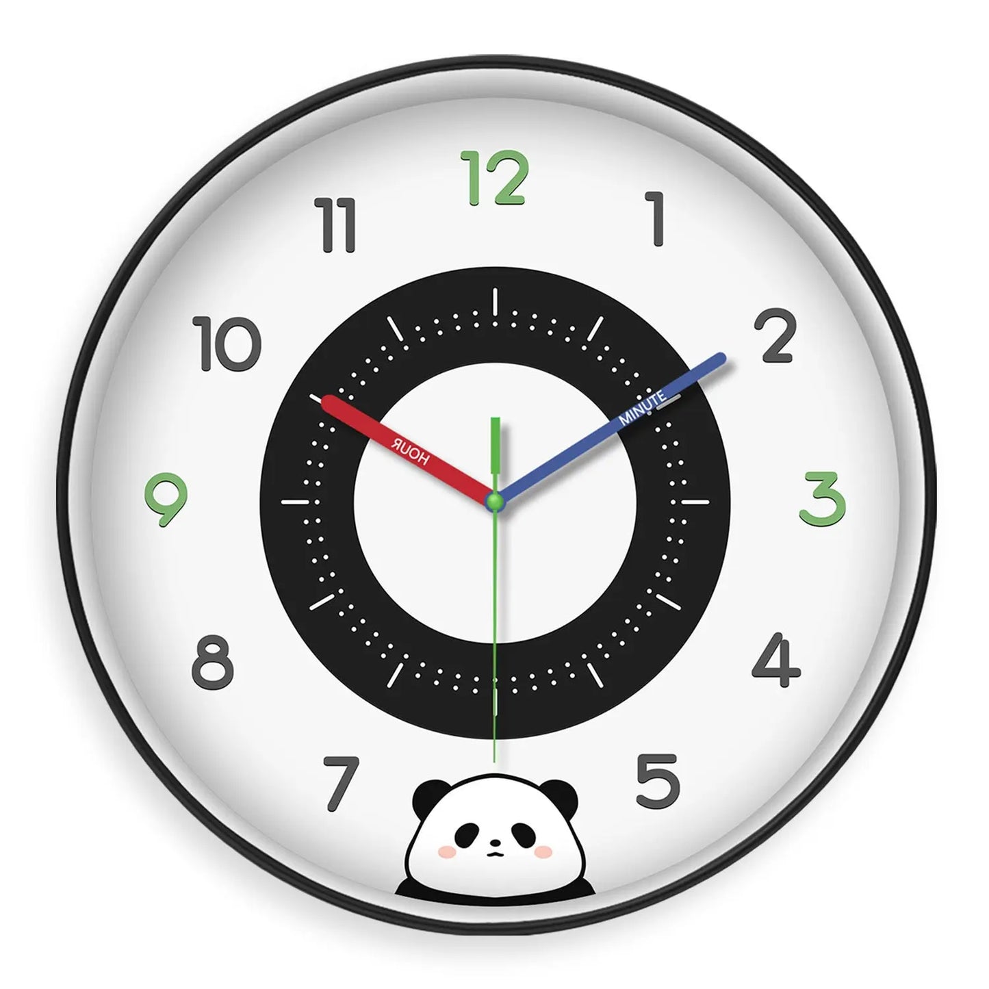 Rainbow Silent Wall Clock ? Modern Quartz Educational Clock for Kids & Home | Colorful No-Tick Decorative Clock TED