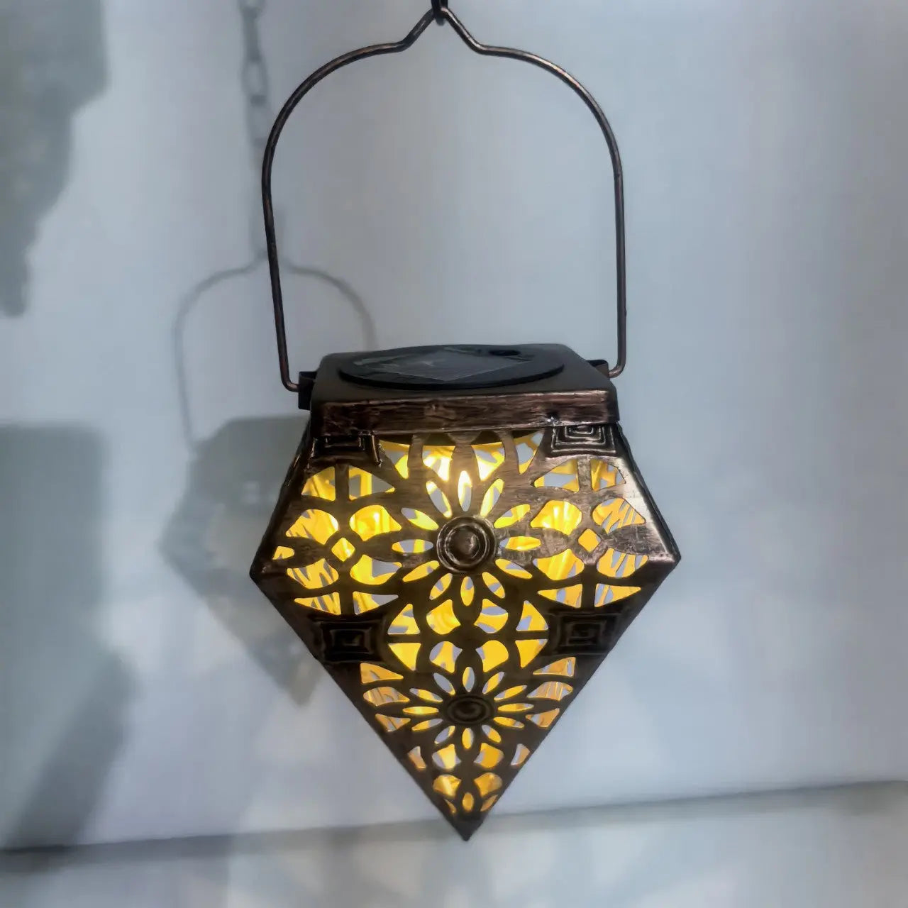 Solar Hollow Lantern Light - 3D Pattern Outdoor LED Lamp | Waterproof Garden & Patio Decorative Lighting TED