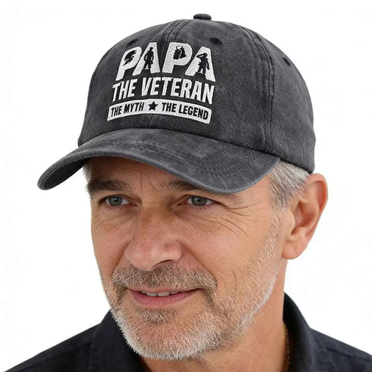 Papa Hats For Dad - Adjustable Embroidered Wash Cotton Baseball Cap