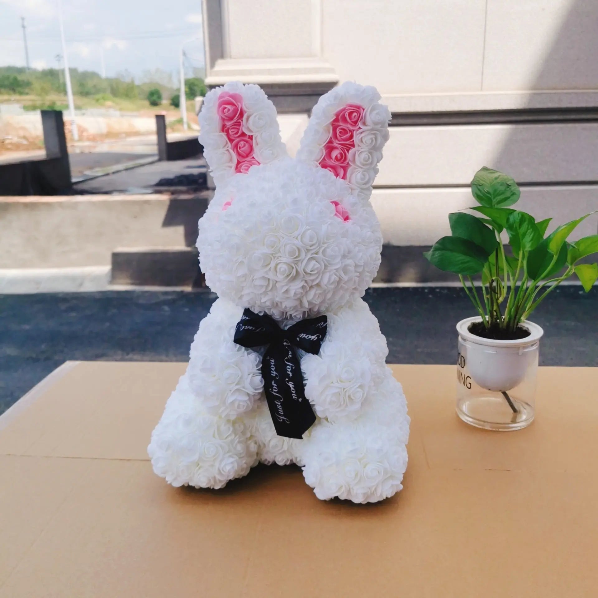Rose Bunny Eternal Flower – Romantic Valentine’s Day Gift & Home Decor CJ