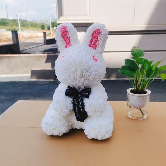 Rose Bunny Eternal Flower – Romantic Valentine’s Day Gift & Home Decor CJ