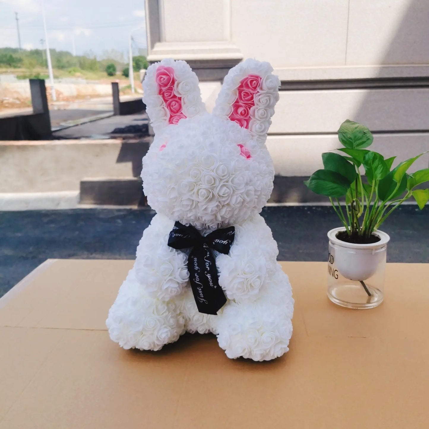 Rose Bunny Eternal Flower – Romantic Valentine’s Day Gift & Home Decor CJ