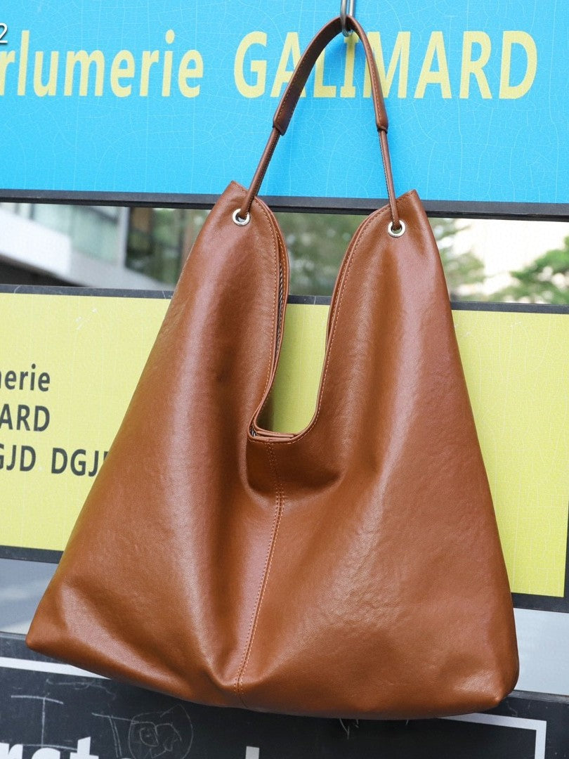 Genuine Leather Shoulder Bag - Large Capacity Shoulder Handbag