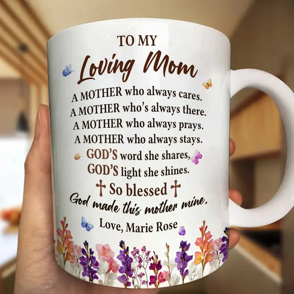 Personalized My Loving Mom Ceramic Mug Mothers Day Gift (11oz / 15oz) TED