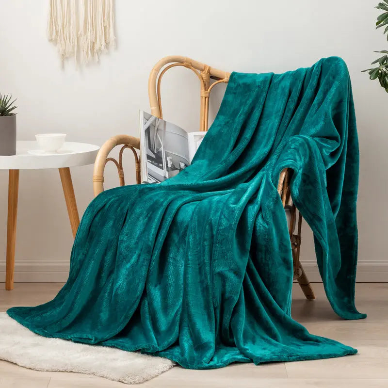 Thickened Soft Coral Fleece Blanket for Home and Gifts TED
