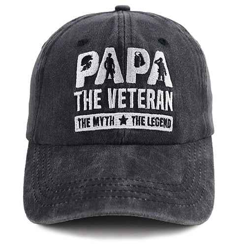 Papa Hats For Dad - Adjustable Embroidered Wash Cotton Baseball Cap