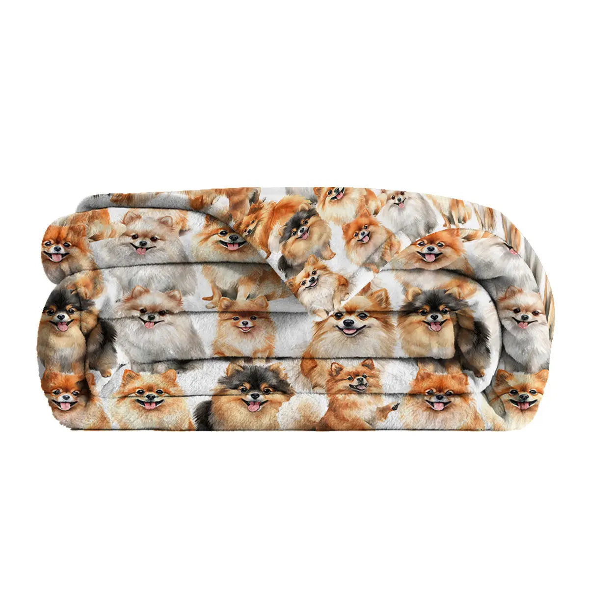 Pomeranian Dog Blanket – Soft Flannel Throw Gift for Dog Lovers (60"×80") CJ