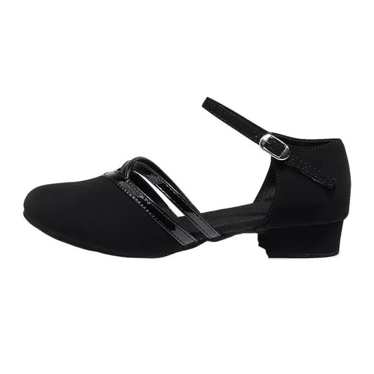 Womens Black Platform Dance Shoes - Comfortable Low Heel Round Toe Dress Shoes | Professional Ballroom & Casual Performance Footwear TED