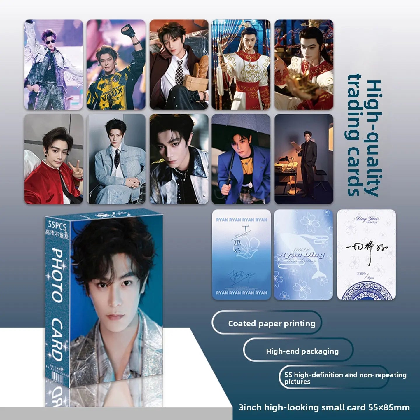 55pcs Lomo Photo Card Set  Aesthetic Collectible Cards with Storage Box | Glossy Kpop/Drama Style Prints TED