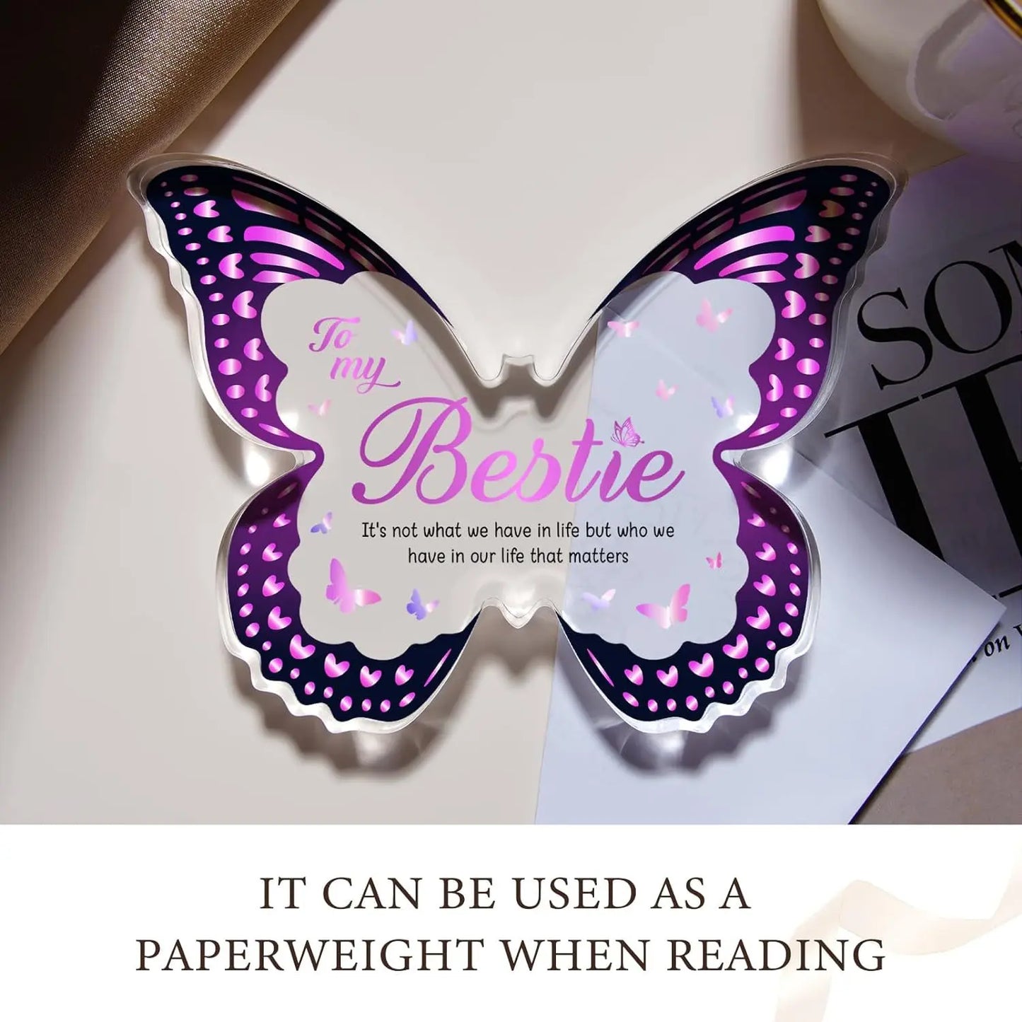 Butterfly Gift for Mom – Inspirational Acrylic Decor Mother’s Day Keepsake CJ