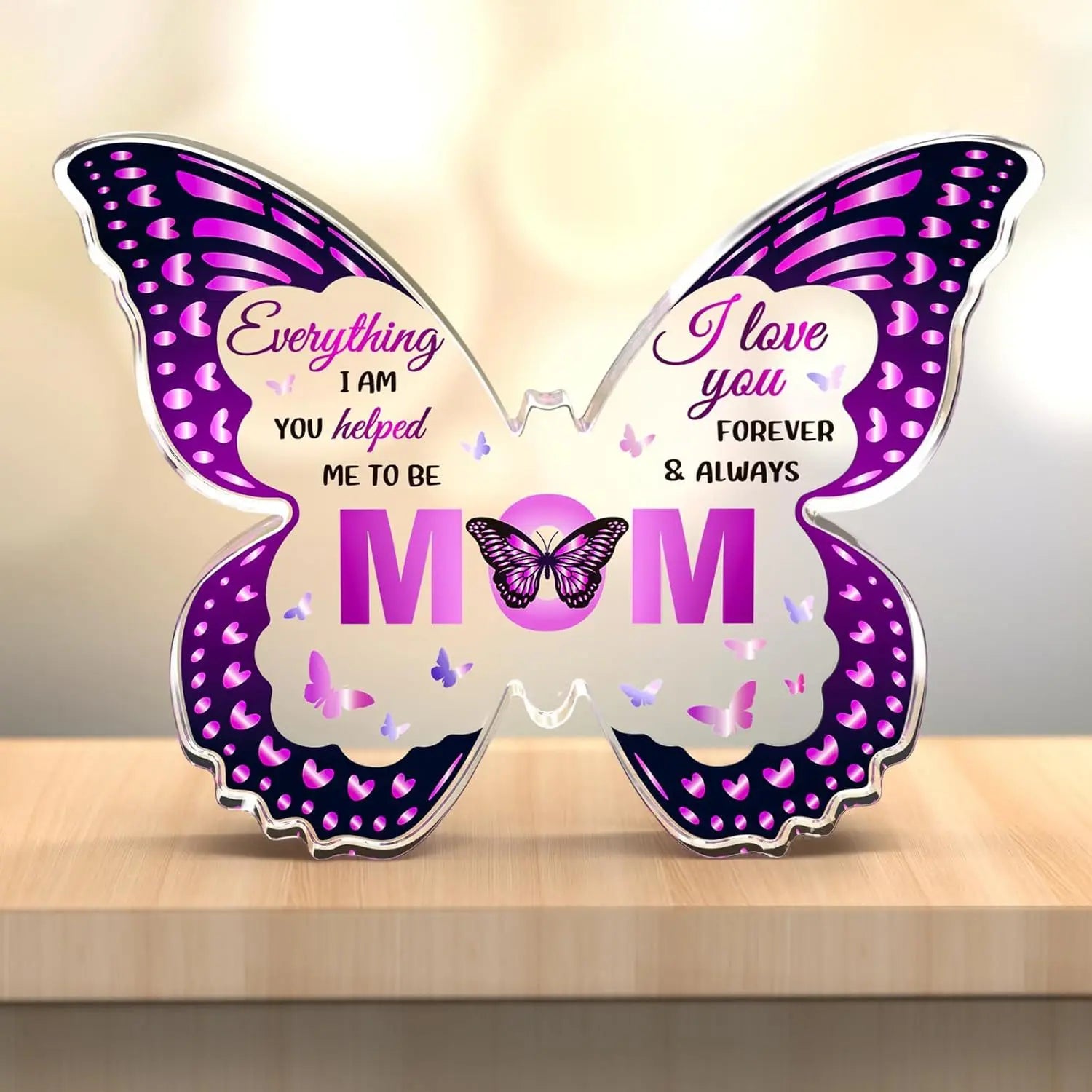 Butterfly Gift for Mom – Inspirational Acrylic Decor Mother’s Day Keepsake CJ