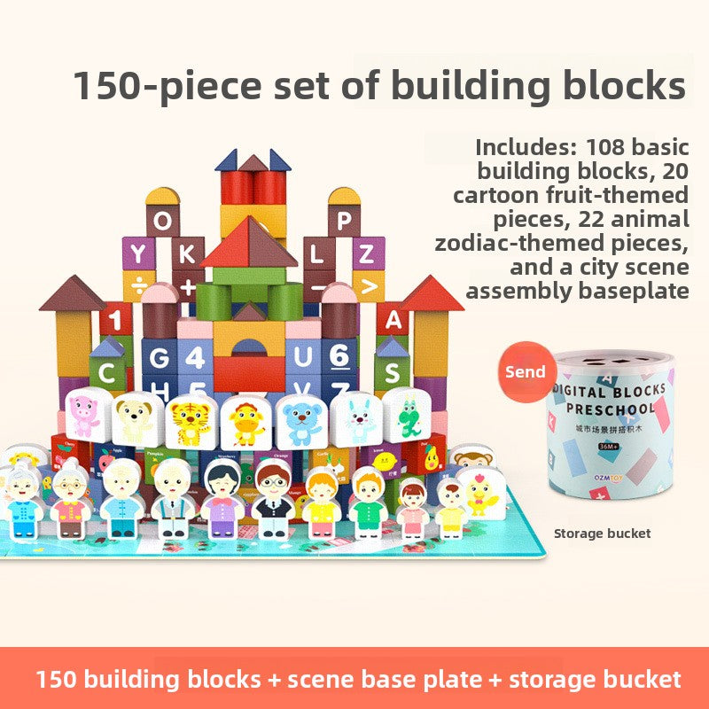 Montessori Building Blocks Set for Kids | 100-200 Piece Creative Learning Toy - EverCharm Gifts
