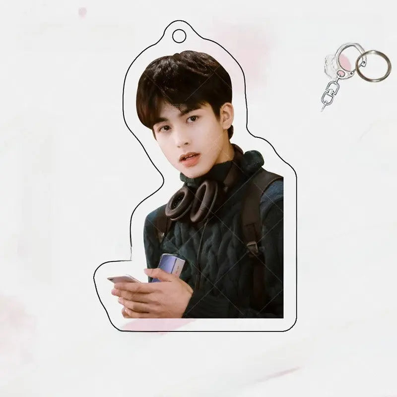 Song Weilong Acrylic Keychain Double-Sided Celebrity Charm | Fan Merch Bag Pendant with Gift Box TED
