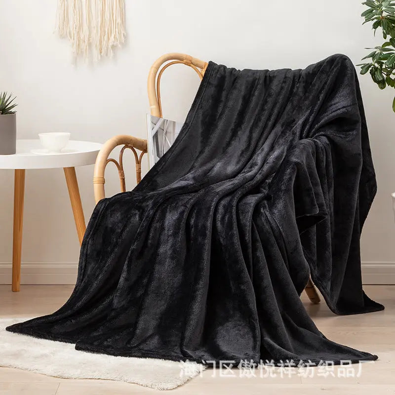 Thickened Soft Coral Fleece Blanket for Home and Gifts TED