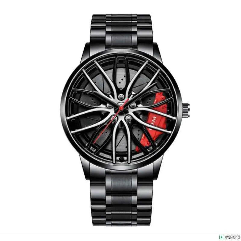 Mens Quartz Watch Slim Analog Wristwatch with Leather or Stainless Steel Strap