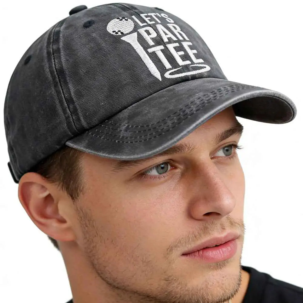 Golf Gifts Hats For Dad, Par Tee Hats For Men, Adjustable Embroidered Wash Cotton Baseball Cap