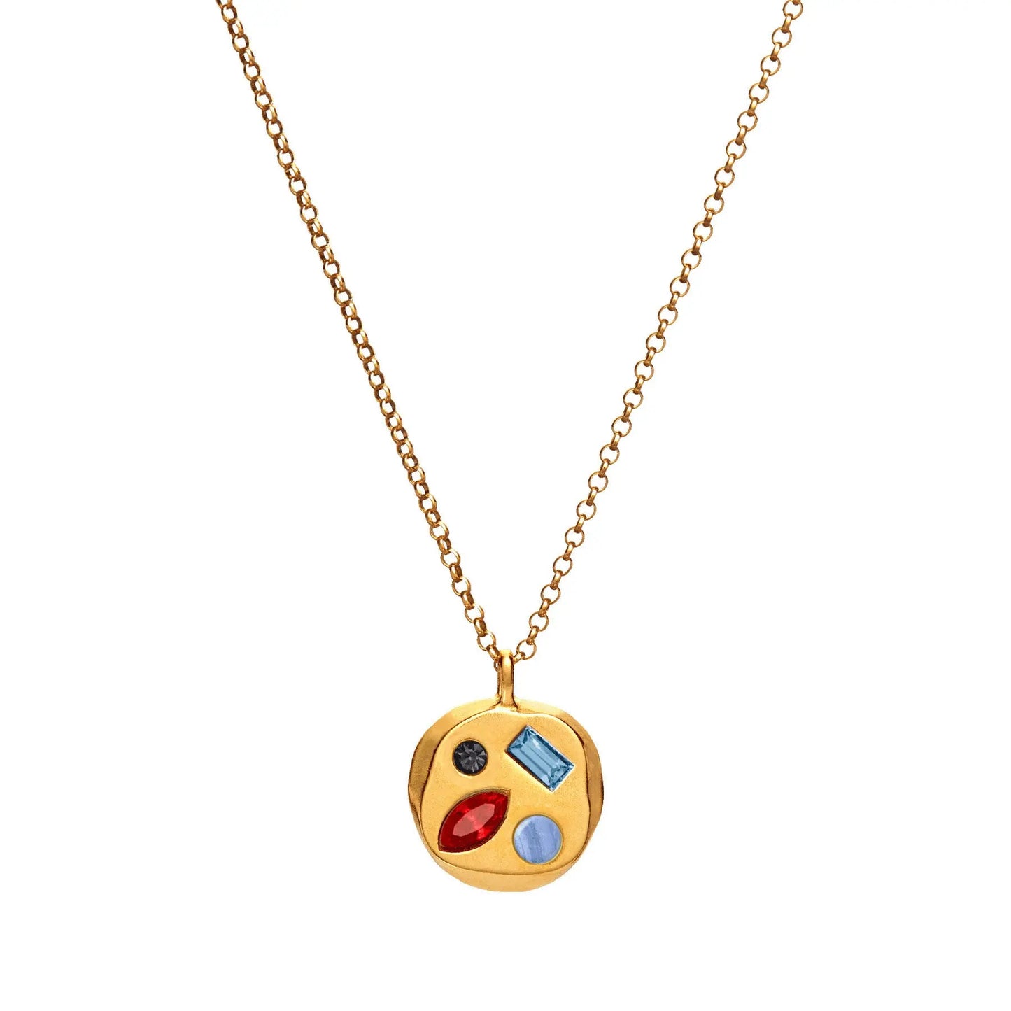 Birthstone Mom Necklace – Colorful Zircon Pendant Titanium Steel Gift for Mother CJ