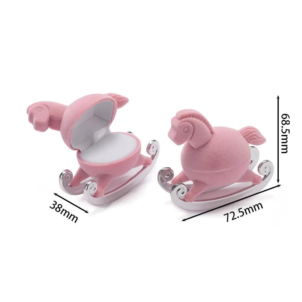 Cute Cartoon Jewelry Box- Plush Flip-Top Ring & Necklace Gift Case | Portable Mini Organizer - EverCharm Gifts