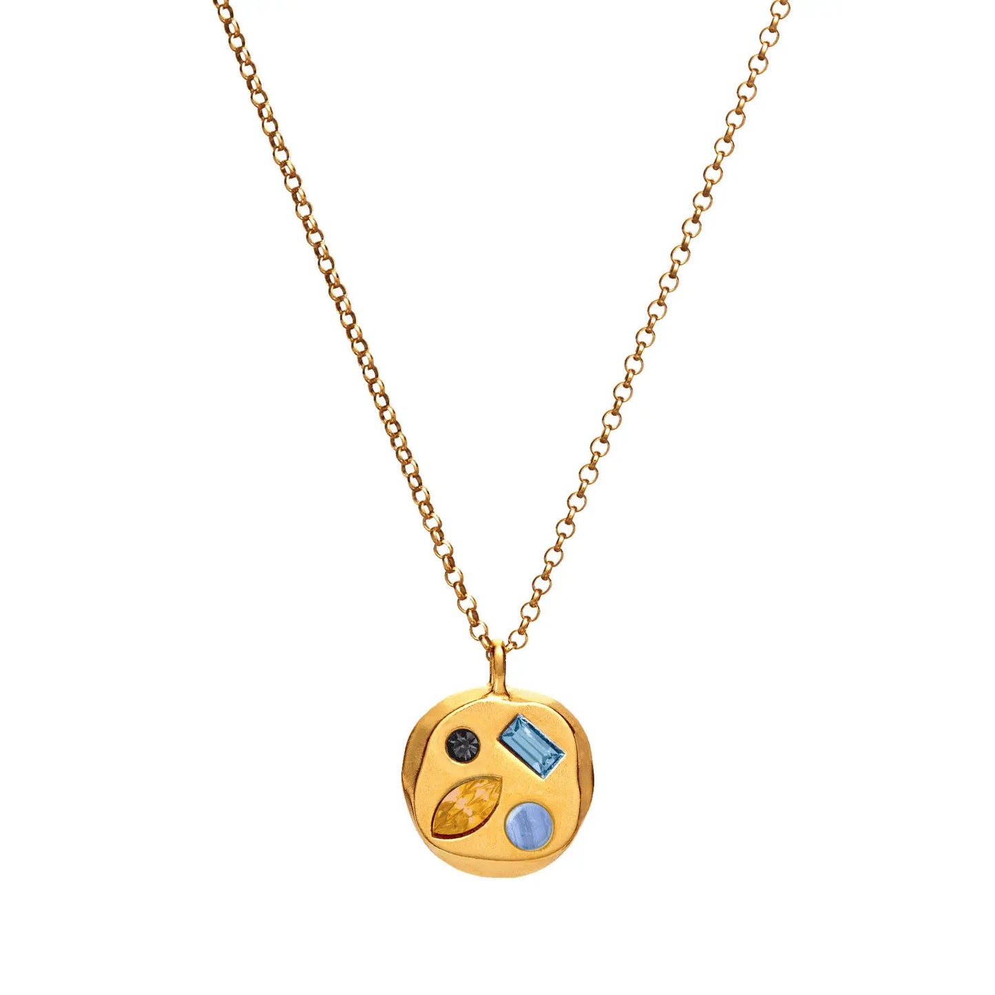 Birthstone Mom Necklace – Colorful Zircon Pendant Titanium Steel Gift for Mother CJ