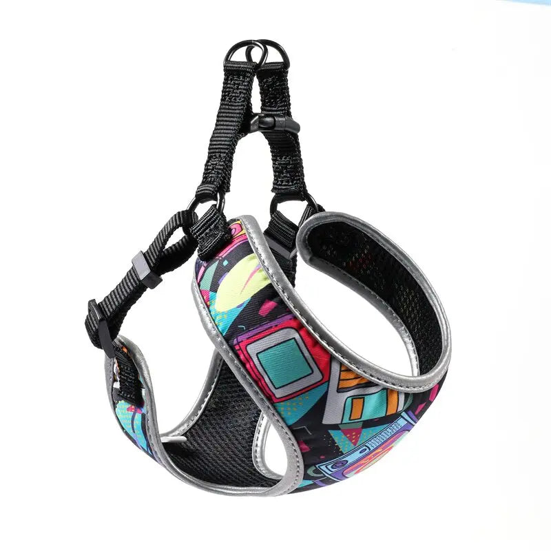 Pet Dog Vest Harness & Leash Set – Adjustable Soft Walking Harness for Small Dogs & Cats | Comfortable No-Pull Pet Vest CJ