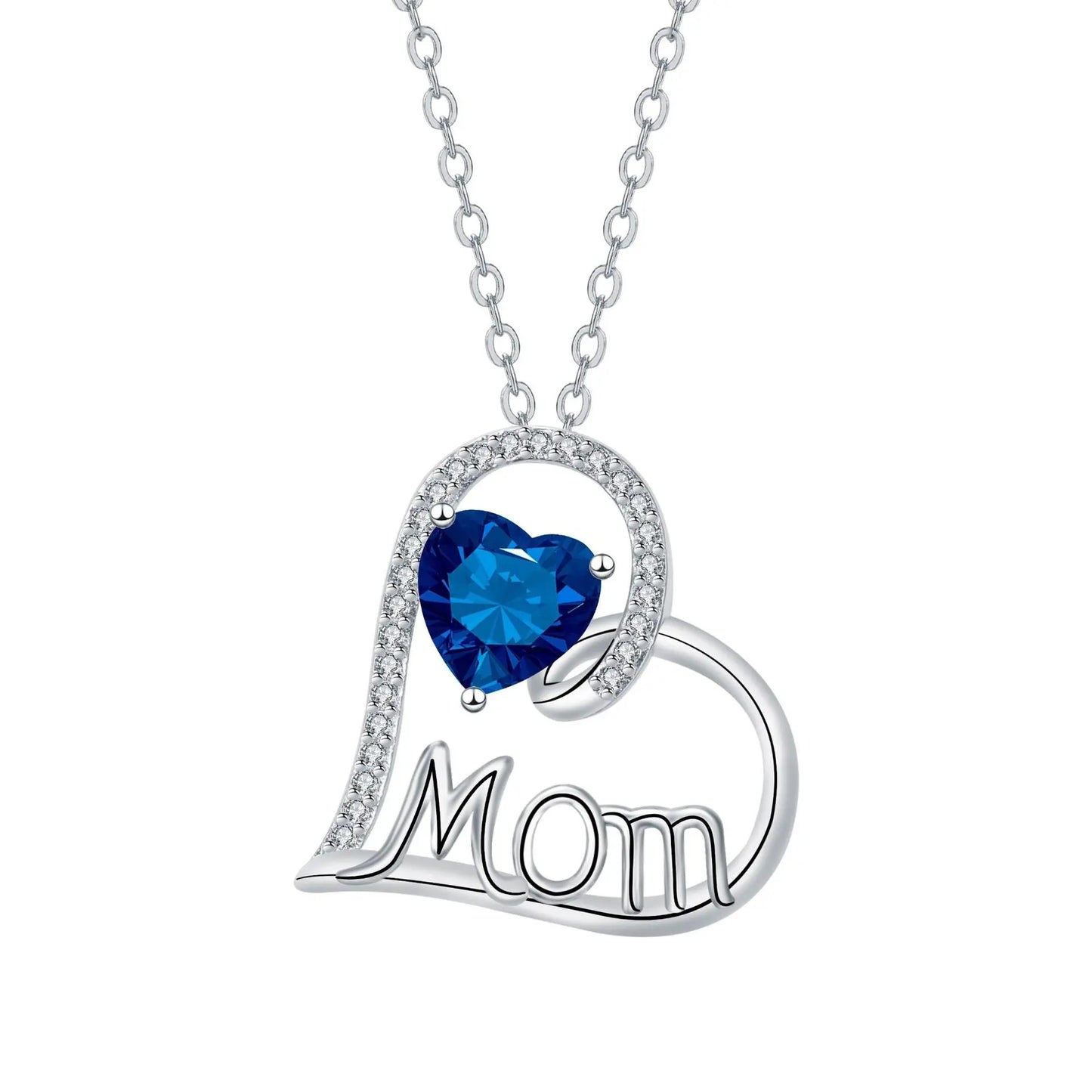 Mother’s Day Heart Necklace – Elegant Love Pendant Jewelry Gift for Mom | Cross Chain Copper Necklace CJ