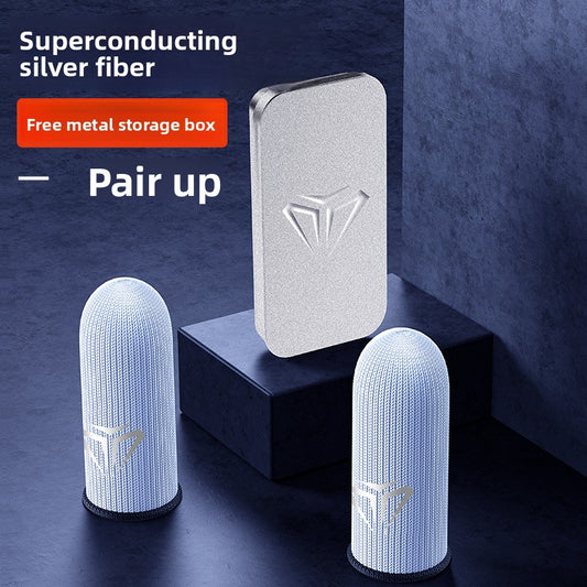 Premium Gaming Finger Sleeves | Silver Fiber Mobile Gaming Finger Sleeves - EverCharm Gifts