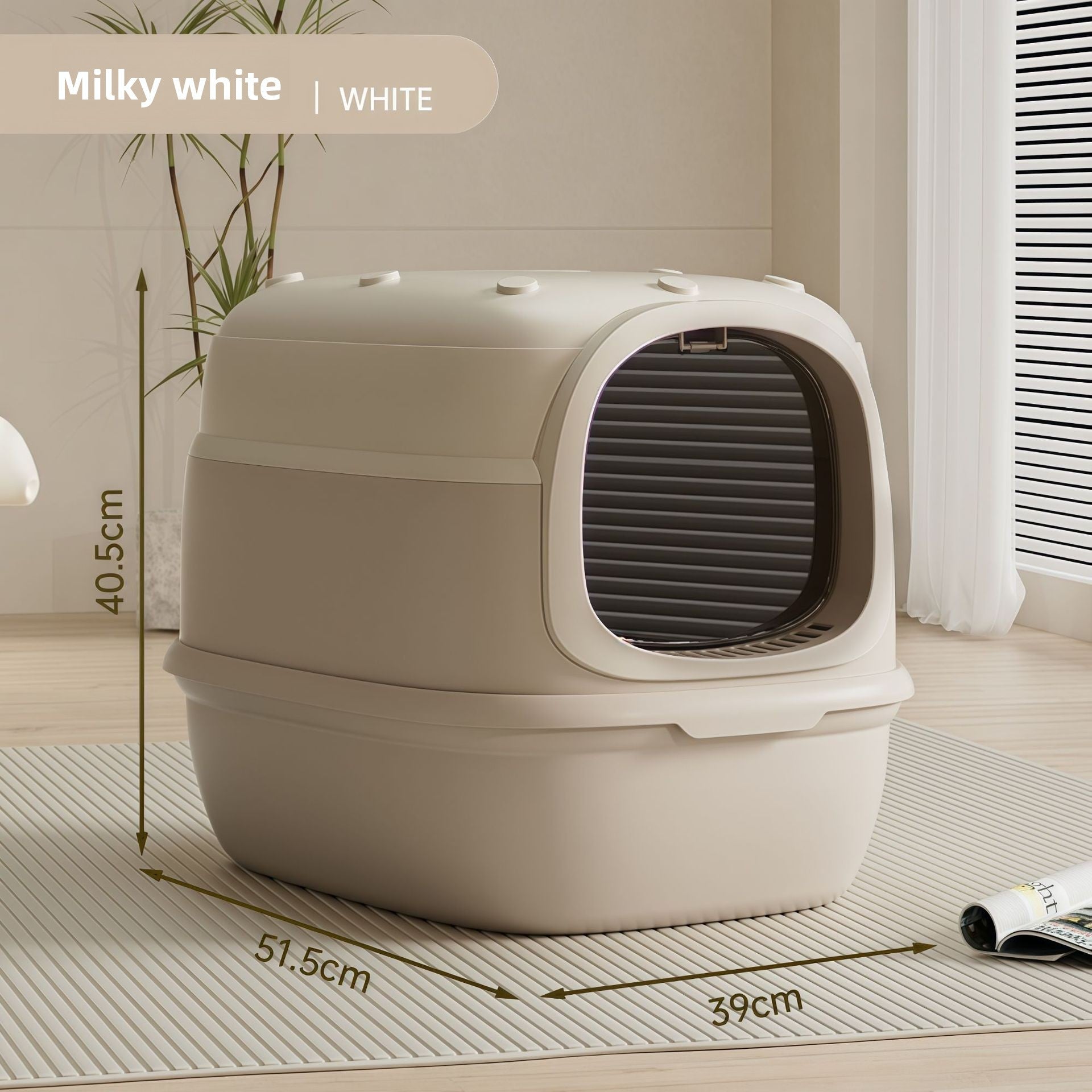 Fully Enclosed Cat Litter Box with UV Sterilization - Extra Large Odor-Control Cat Toilet | Covered Hygienic Litter Box TED