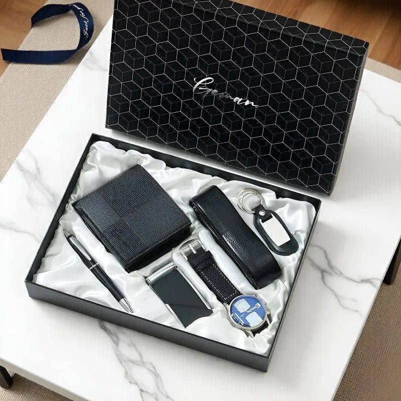 Luxury Men’s Gift Set – 7 Piece Business Gift Box for Him | Father’s Day, Birthday & Executive Gifts CJ