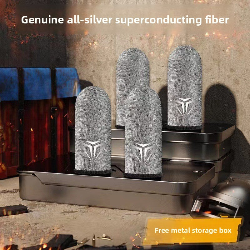 Premium Gaming Finger Sleeves | Silver Fiber Mobile Gaming Finger Sleeves - EverCharm Gifts