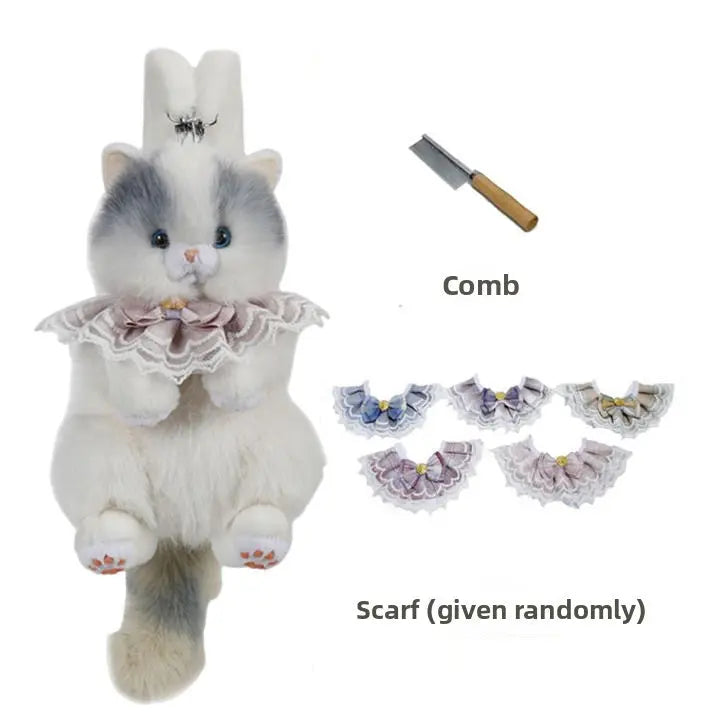 Cute Plush Animal Backpack Cat & Dog Soft School Bag | Kawaii Mini Backpack for Kids & Gifts TED